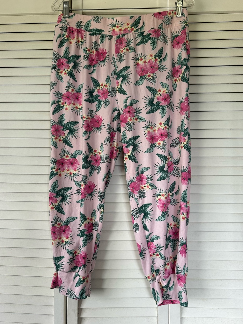 Cynthia Rowley Pink Tropical Print Lounge Pants